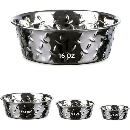 Stainless Steel Pet Bowls with Non Skid Base