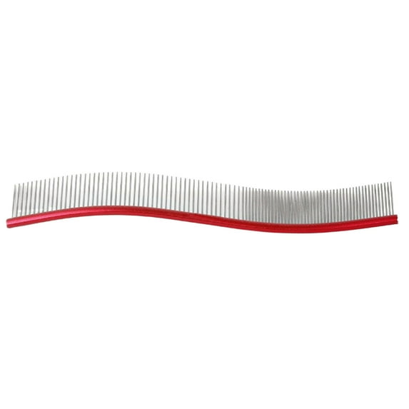 Stainless Steel Pet Deshedding Comb - Curved Design, Easy Use - for Dogs/Cats, Grooming/Hair Removal, Durable & Gentle