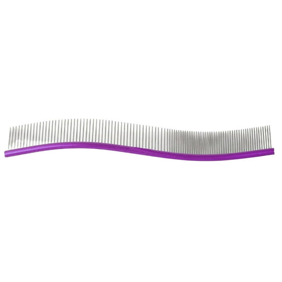 Stainless Steel Pet Deshedding Comb - Curved Design, Easy Use - for Dogs/Cats, Grooming/Hair Removal, Durable & Gentle