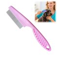 thumbnail image 1 of Stainless Steel Pet Flea Removal Comb, Non‑Slip Handle Grooming Brush For Detangling Loose Fur, Tear Stain Cleaning For Cats And Dogs, 1 of 7