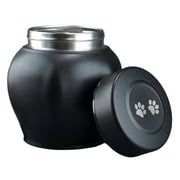 Stainless Steel Pet Memorial Ashes Urn Black Sealed Jar Cats Funeral Keepsakes Moistures Proof Dog Cremation Urn Garden