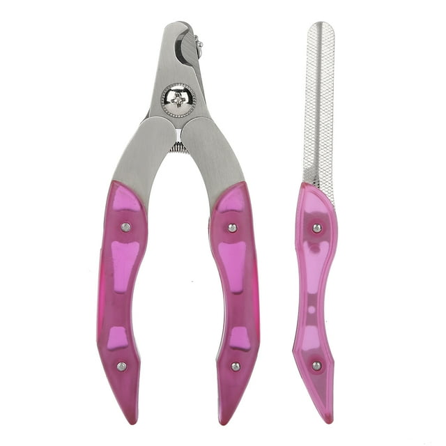 Stainless Steel Pet Nail Clipper Cutter Sharpener with Plastic Handle