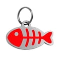 thumbnail image 1 of Stainless Steel Pet Tag - Rust-Proof, Engraved Letters, Fish Shape, Corrosion-Resistant Name Tag, 1 of 8