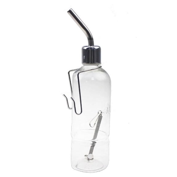 Stainless Steel Pet Water Dispenser, 8.27 x 1.97 in, Large Capacity Hanging Bottle for Cages, Keeps Water Clean for Small Pets Like Rabbits and Guinea Pigs