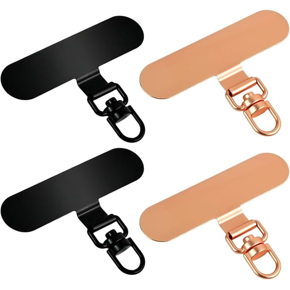 Stainless Steel Phone Tether Tab, Universal Lanyard Patch Compatible with Most Phones & Full Coverage Cases