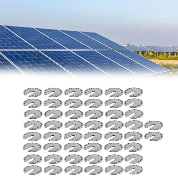 Stainless Steel Photovoltaic Grounding Plate For Solar Panel Systems, For Aluminum Rails And C-Steel, Lightweight Resistant Mounting Bracket For Rooftop And Greenhouse, 50 Pack