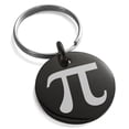 thumbnail image 1 of Stainless Steel Pi Mathematical Engraved Small Medallion Circle Charm Keychain Keyring, 1 of 1