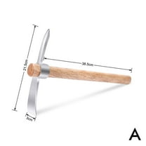 Stainless Steel Pickaxe Double Headed Pickaxe, Dual Head Gardening Pick Axes, 2 in 1 Multifunctional Pickaxe for Digging, Heavy Duty Pick Axe Hand Tool for Weeding, Loosening Soil, Planting