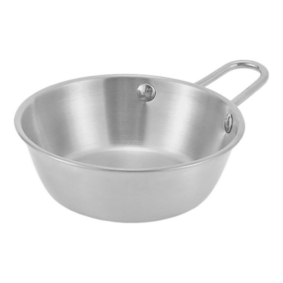 Stainless Steel Picnic Bowl Camping Tableware Multifunctional Can Hang Bowl With Handle Camping Dual Use Bowl