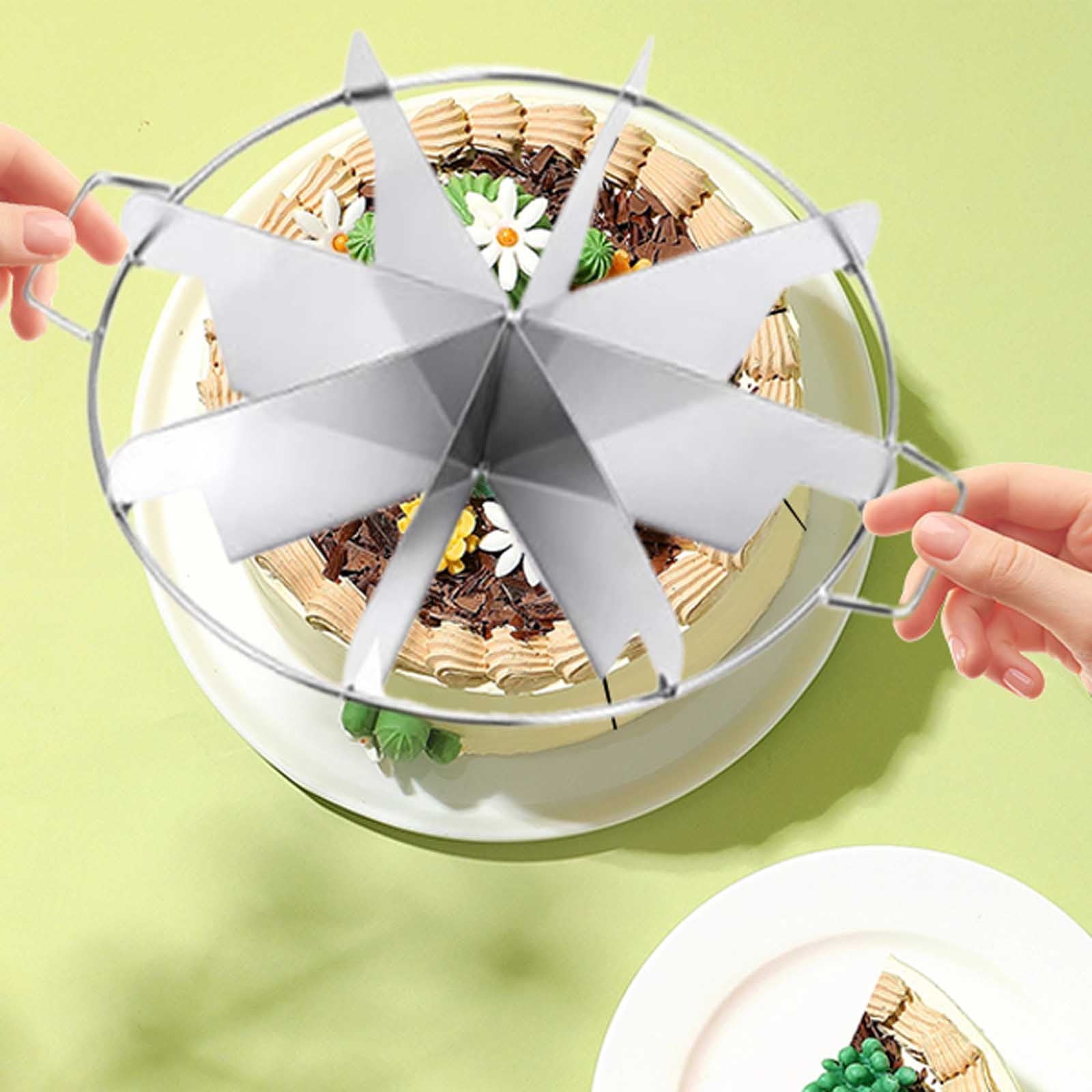 Stainless Steel Pie Cutter 9-slice Pie Cutter Creates Beautifully Uniform Slices of Pie,Pancake Pizza Cutter Cake Slicer Stainless Steel Cake Divider, image size:1600x1600