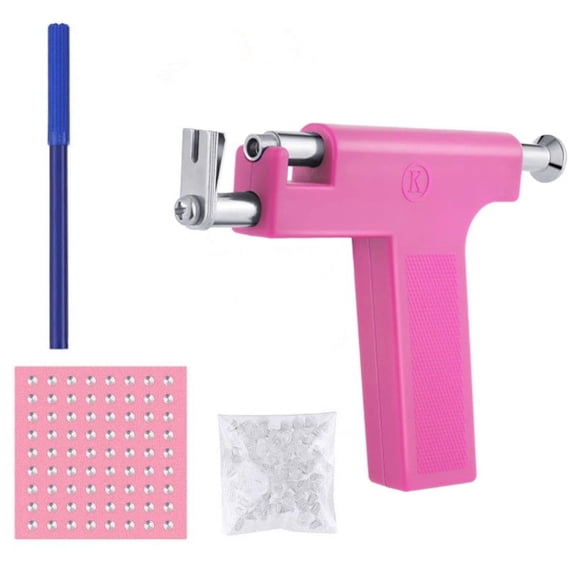 Stainless Steel Piercing Tool Kit Professional Ear Nose Navel Piercing Machine with Ears Studs Tools