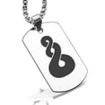 thumbnail image 1 of Stainless Steel Pikorua (Twist) Maori Symbol Dog Tag Pendant Necklace, 1 of 3