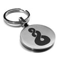 thumbnail image 1 of Stainless Steel Pikorua (Twist) Maori Symbol Round Medallion Keychain Circle Ring, 1 of 2