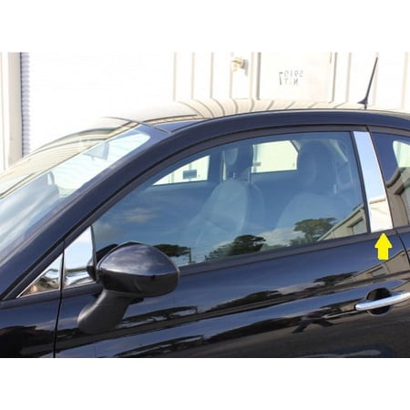 Stainless Steel Pillar Trim 2Pc Fits 2012-2019 Fiat 500 PP12990 QAA