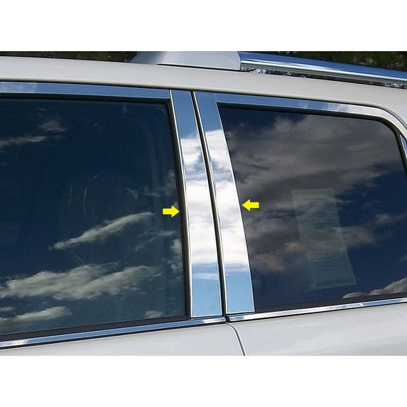 Stainless Steel Pillar Trim 4Pc Fits 2010-2020 Toyota 4Runner PP10177 QAA