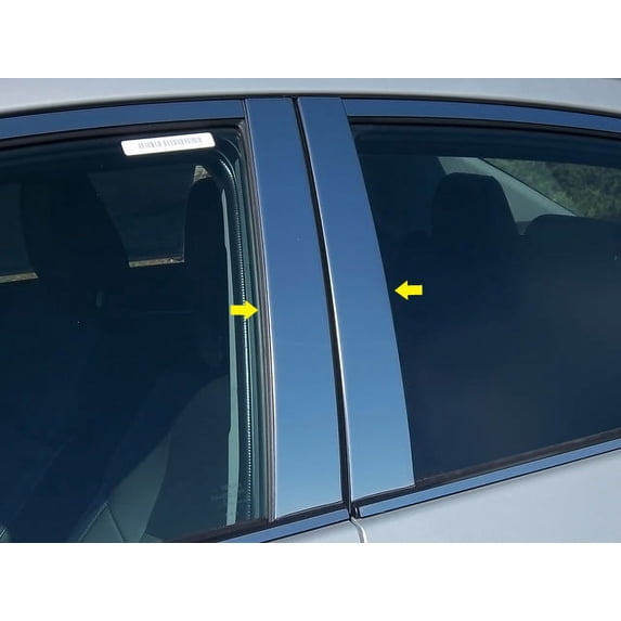 Stainless Steel Pillar Trim 4Pc Fits 2014-2019 Toyota Corolla PP14112 QAA