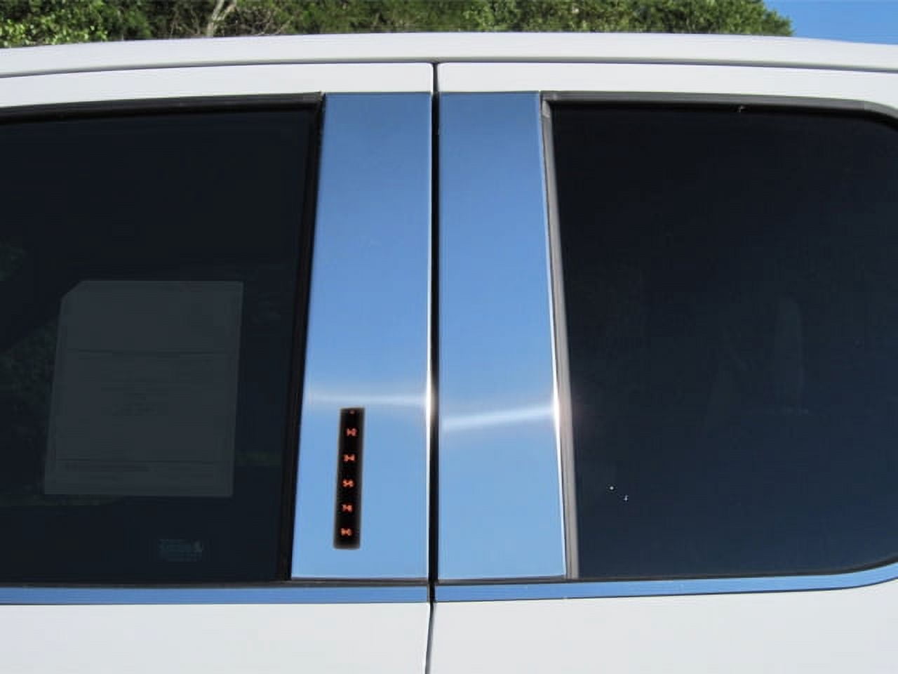 Scaleitup Stainless Steel Pillar Trim 4-Piece Set For 2017-2020 Ford Super Duty – Polished Chrome
