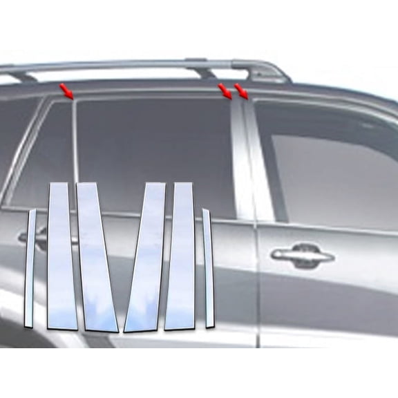 Stainless Steel Pillar Trim 6Pc Fits 2001-2005 Toyota Rav4 PP21181 QAA