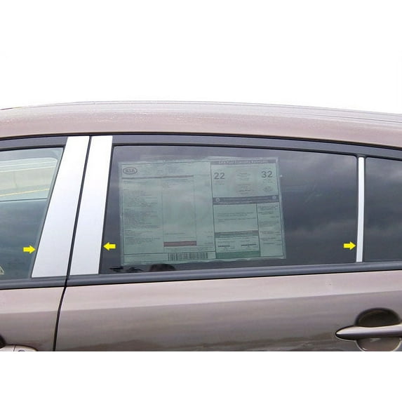 Stainless Steel Pillar Trim 6Pc Fits 2011-2016 Kia Sportage PP11836 QAA