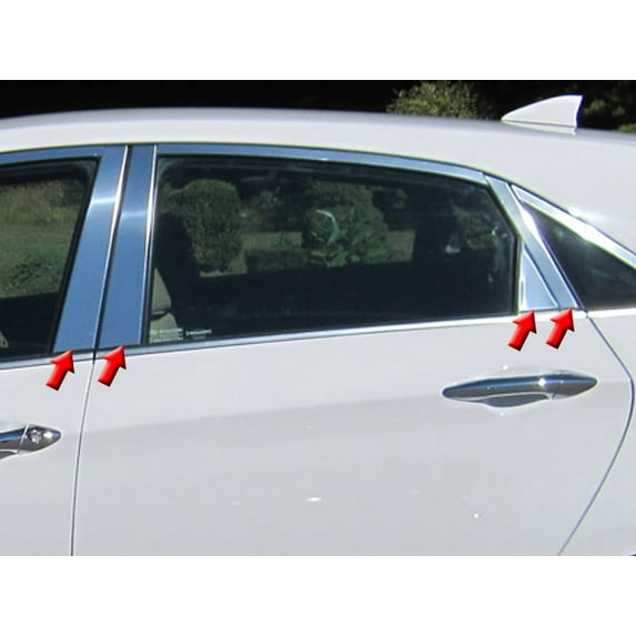 Stainless Steel Pillar Trim 8Pc Fits 2013-2017 Hyundai Elantra PP13347 QAA