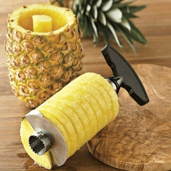 Stainless Steel Pineapple Corer Slicer Cutter, HandHeld Pineapple Peeler Tool, Easy Twist Pineapple Core Remover for Quick Fruit Preparation, Home Kitchen Gadget