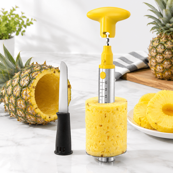 Stainless Steel Pineapple Corer and Slicer Tool, Electric/Manual Dual Use Kitchen Gadget