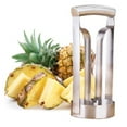 thumbnail image 1 of Stainless Steel Pineapple Cutter Corer Food Grade Kitchen Tool Sharp Blades for Easy Slicing Non Slip Grip for Quick Prep Perfect for Fresh Fruit Salads and Tropical Recipes AKLJWH, 1 of 6