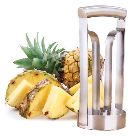 Stainless Steel Pineapple Cutter Corer Food Grade Kitchen Tool Sharp Blades for Easy Slicing Non Slip Grip for Quick Prep Perfect for Fresh Fruit Salads and Tropical Recipes AKLJWH