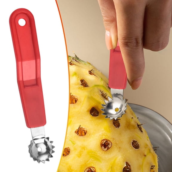 Stainless Steel Pineapple Eye Remover Tool, Handheld Fruit Huller Seed Remover, Portable Fruit Prep Accessory with Hanging Hole, Practical Kitchen Gadget for Pineapple and Fruit Processing 1Pcs