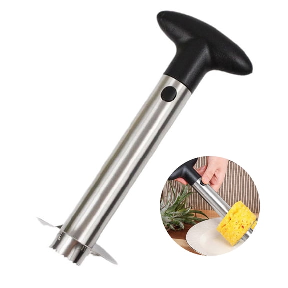 Stainless Steel Pineapple Peeler, 2-in-1 Multi-Function Fruit & Vegetable Peeler with Ergonomic Handle, Durable Rust-Resistant Kitchen Tool for Quick Peeling, 1 Pack