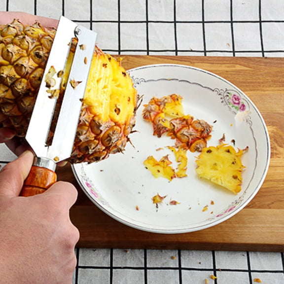 Stainless Steel Pineapple Peeler Kitchen Tool Durable Fruit Cutter Efficient Pineapple Eye Remover Easy Grip Home Cooking