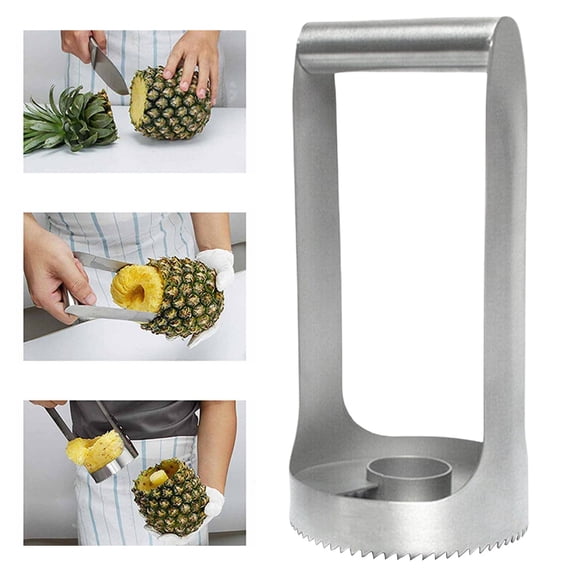 Stainless Steel Pineapple Slicer, Pineapple Cutter Peeler, Pineapple Corer Slicer, Fruit Slicer, Core Remover Kitchen Tool for Diced Fruit Rings Fruits Gadget, 1 Pcs, 6.89x3.35"