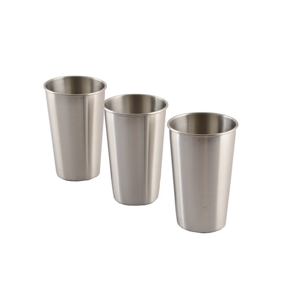 Stainless Steel Pint Cup, Unbreakable and Stackable, Metal Drinking Glasses 304 Stainless Steel Cups With Juice Beer Glass Portion Cups