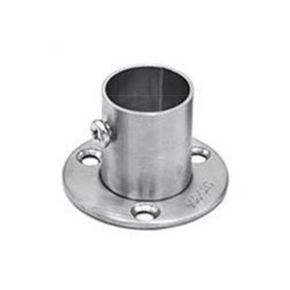 Stainless Steel Pipe Bracket 16-32mm Dia Tube Support Flange for Wardrobe Pole