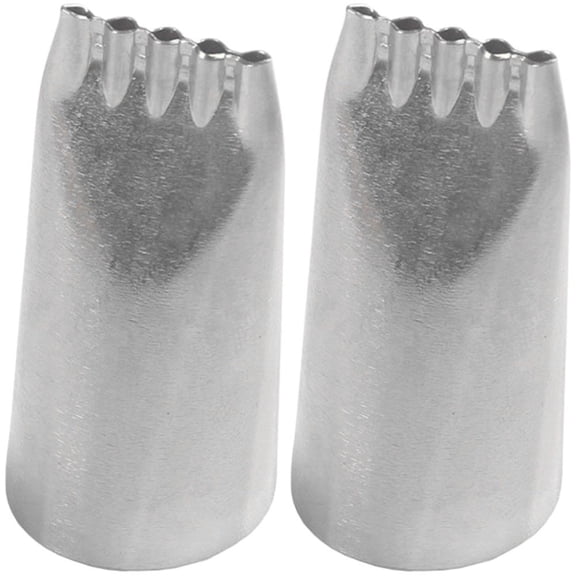 Stainless Steel Piping Icing Tips 2pcs Cake Cream Decoration Tips Set Cupcake Nozzle Cake Decorating Tools for Dessert Cookies