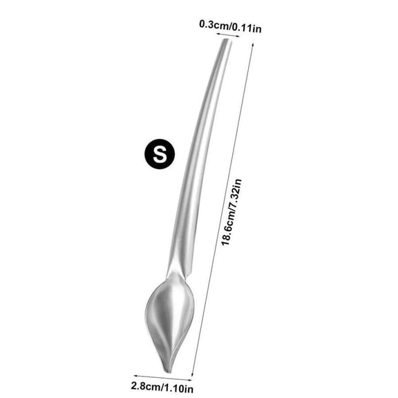 Stainless Steel Piping Spoon With Precision Tip For Dessert Artwork