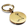 thumbnail image 1 of Stainless Steel Pisces (Two Fishes) Astrology Constellation Round Medallion Keychain Circle Ring, 1 of 2