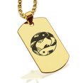 thumbnail image 1 of Stainless Steel Pisces Zodiac (Two Fishes) Dog Tag Pendant Necklace, 1 of 3