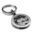 thumbnail image 1 of Stainless Steel Pisces Zodiac (Two Fishes) Round Medallion Keychain Circle Ring, 1 of 2