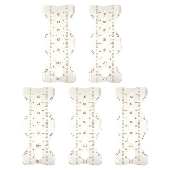 Stainless Steel Pitches Gauge with Etch Scale for Accurate Measurement of Screw Thread Length Diameter and Pitches