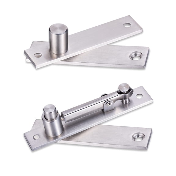 Stainless Steel Pivot Hinge for Wood Door, Hidden Door Hinge with 360 Degree Rotation, Invisible Pivot Door Hardware for Secret Door, Bookshelf
