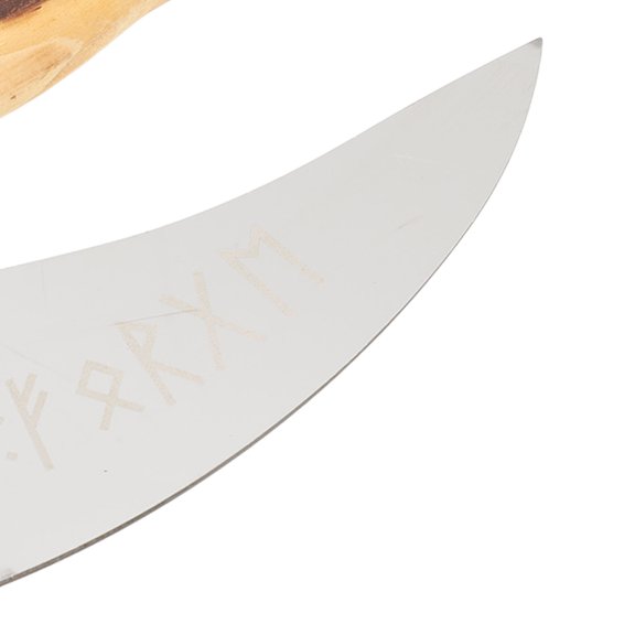 Stainless Steel Pizza Cutter Axe, Viking Style Handle Sheath, Durable Kitchen Tool