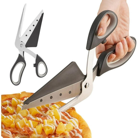 Stainless Steel Pizza Scissors for Cutting Pizza, Pancake and Pie - Disassemblable Kitchen Scissors with Ergonomic Non-Slip Handle - Baking Tool for Slicing Dough and Meals - Easy Clean