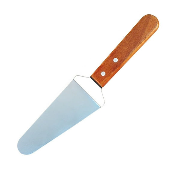 Stainless Steel Pizza Servers with Wooden Handle Triangular Spade Pie Pastry Spatula for Cake Dessert Tart Pie and Pizza, Baking Serving Tool for Home or Party