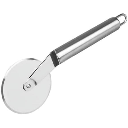 Stainless Steel Pizza Slicer With Steel Handle (Silver, Pack of 2)