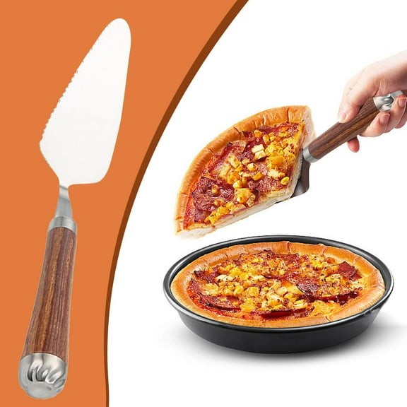 Stainless Steel Pizza Spatula Peel | Wooden Handle | Durable Construction | Easy Slide Transfer | Versatile for Bread, Pastries, Baked Goods | Ergonomic Grip | Professional Kitchen Gadget Tool