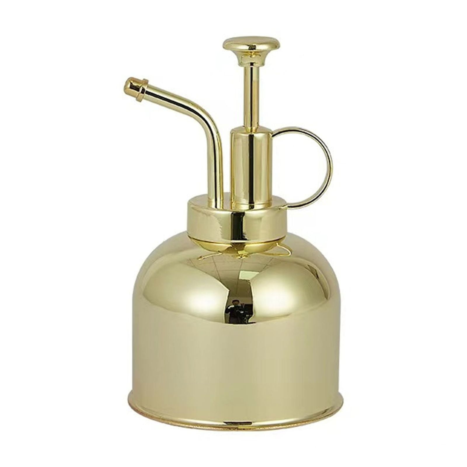 Stainless Steel Watering Can - Modern Small Watering Tool with Spray for Indoor Outdoor Potted Plants, Garden Spray Bottle (Gold)
