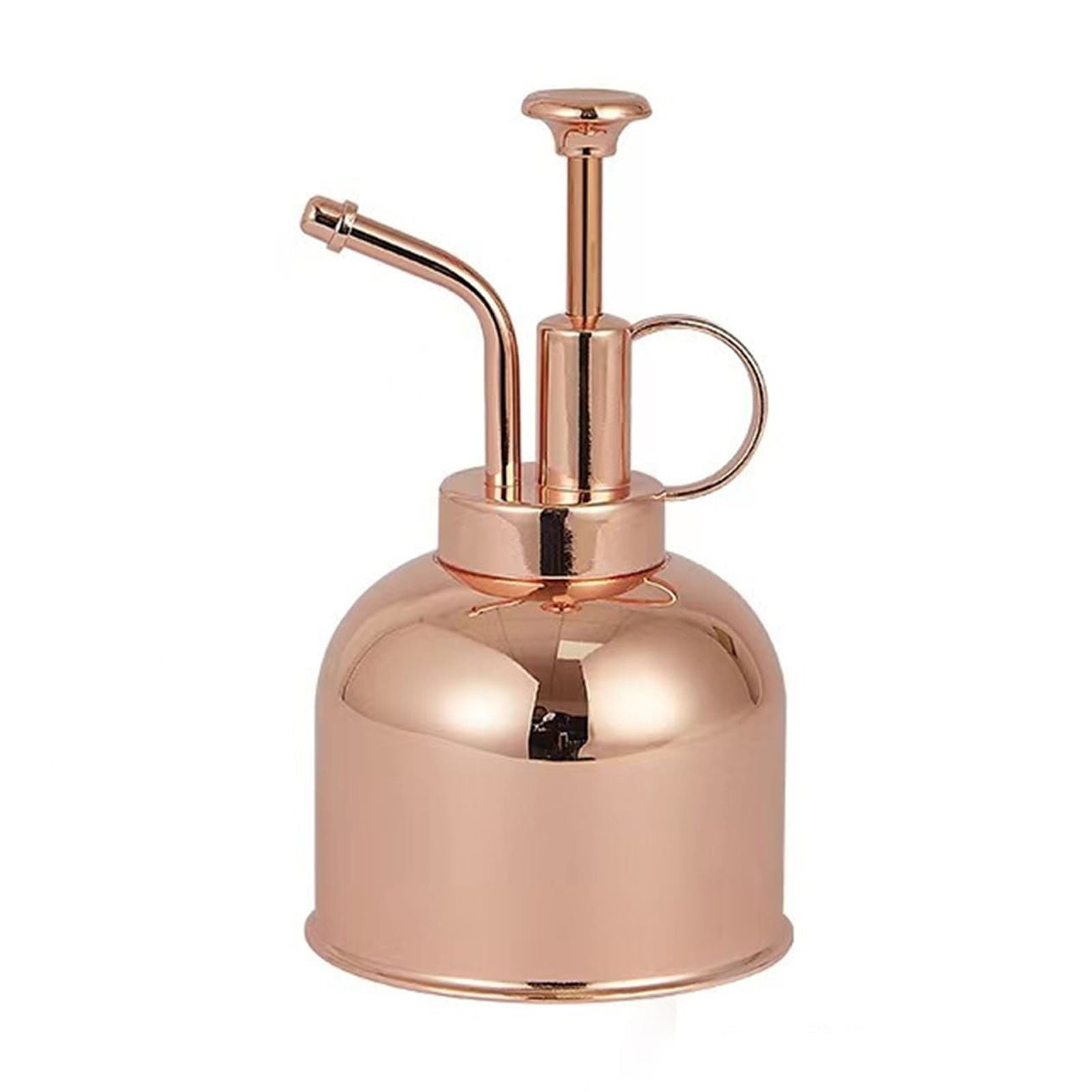 Stainless Steel Watering Can - Modern Small Watering Tool with Spray for Indoor Outdoor Potted Plants, Garden Spray Bottle (Rose Gold)
