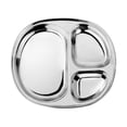thumbnail image 1 of Stainless Steel Plate  Pediatrician Designed Divided & Plates Non Unbreakable Dishwasher Safe Polished, 1 of 9