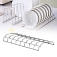 thumbnail image 1 of Stainless Steel Plate Rack Organizer for Kitchen Cabinets - 1-Pack Heavy Duty Dish Rack for Bowls and Plates, Multi-Purpose Lid Holder for Pots and Pans, Space-Saving Vertical Countertop Drying Rack, 1 of 9